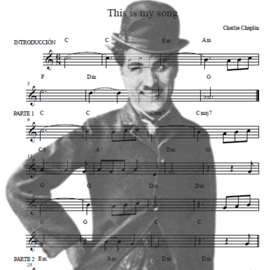 this is my song piano partitura